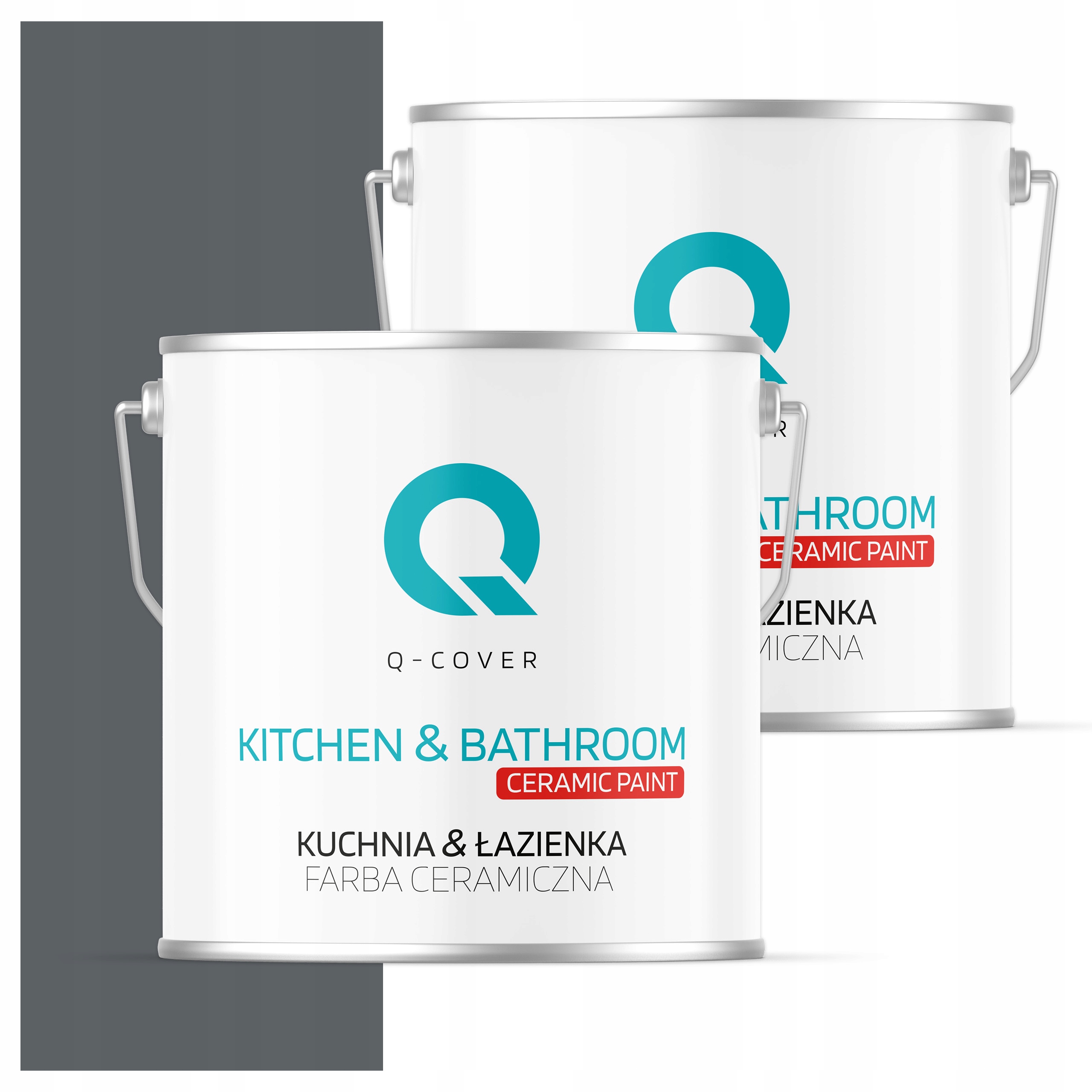 Farba do kuchyne a kúpeľne Umývateľná 5L Hlboká matná farba Antracit H0912