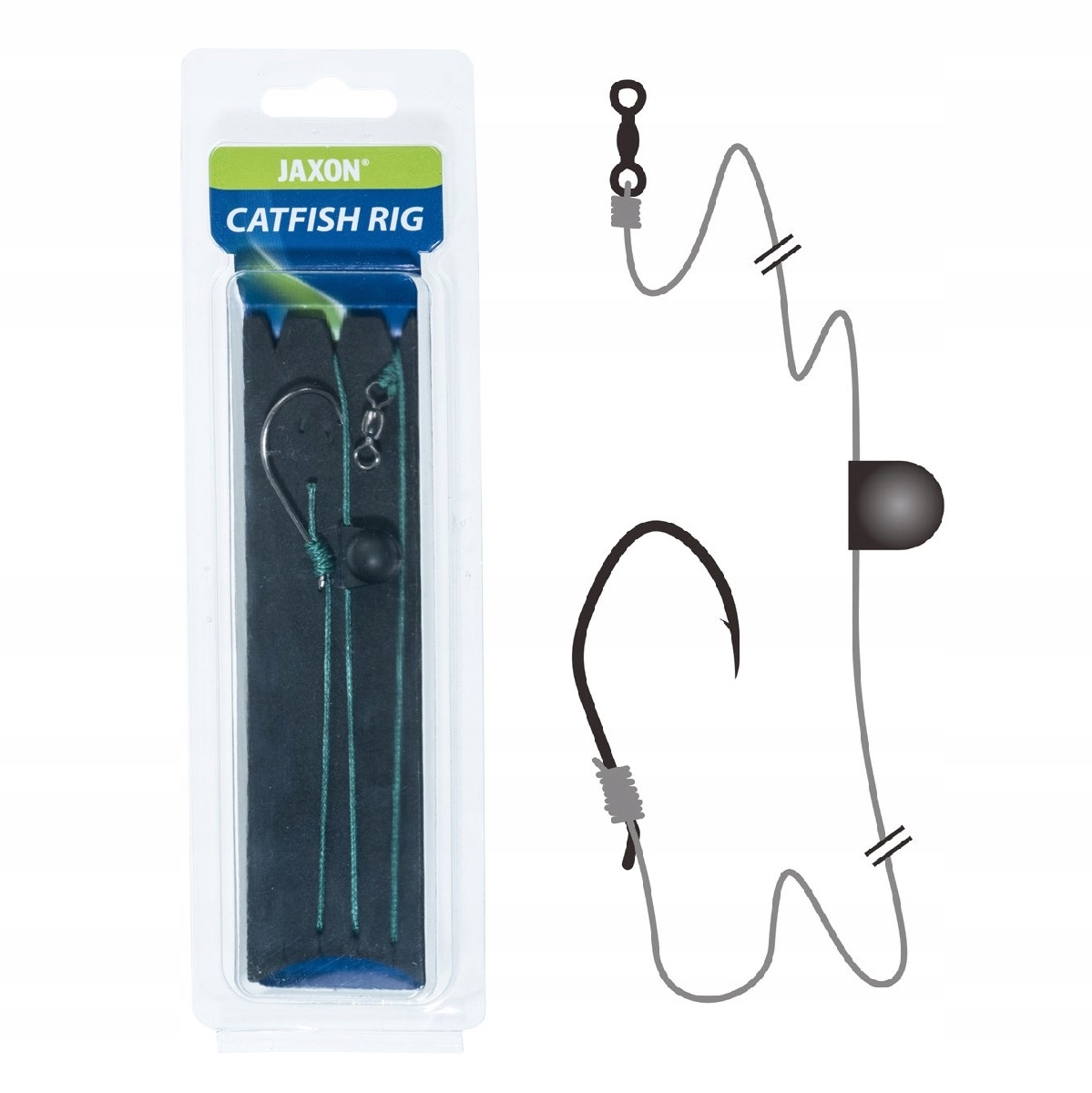 Gotowy Przypon Sumowy Catfish Rig Z Hakiem Na Plecionce 5/0