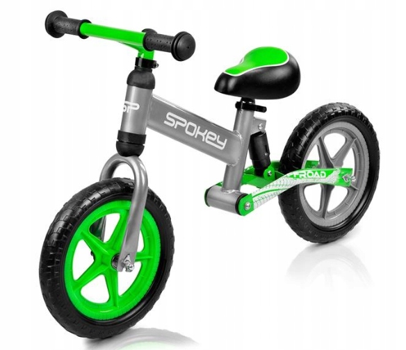 Rowerek Biegowy Off-road szaro-zielony Spokey