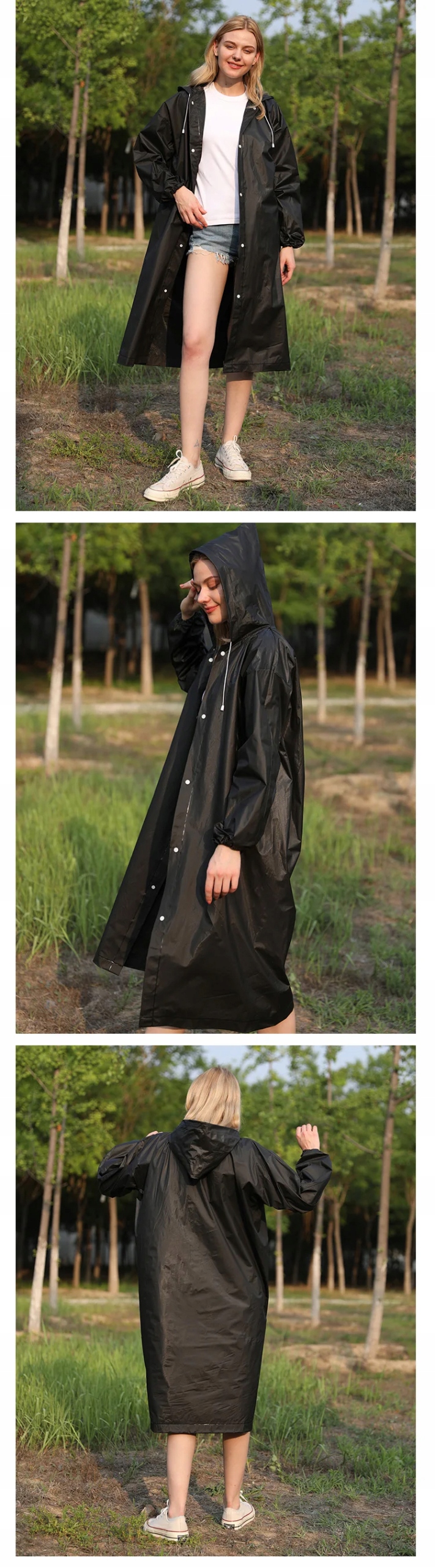 PŁASZCZ PRZECIWDESZCZOWY UNIWERSALNY PELERYNA PRZECIWDESZCZOWA Z KAPTUREM Waga produktu z opakowaniem jednostkowym 0.1 kg