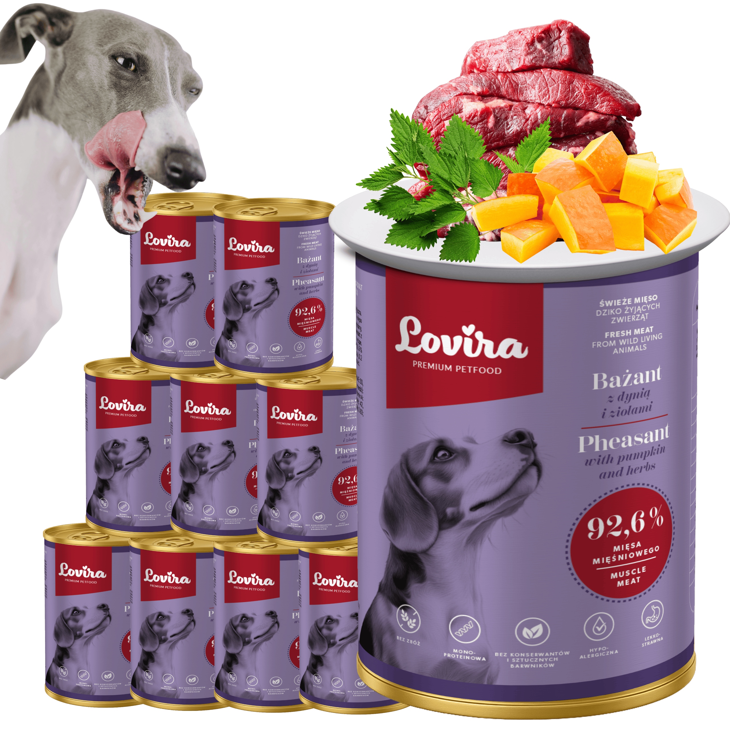 Levně Krmivo pro psa 4 kg Bažant 96,2 s dýní a bylinkami, bez obilovin