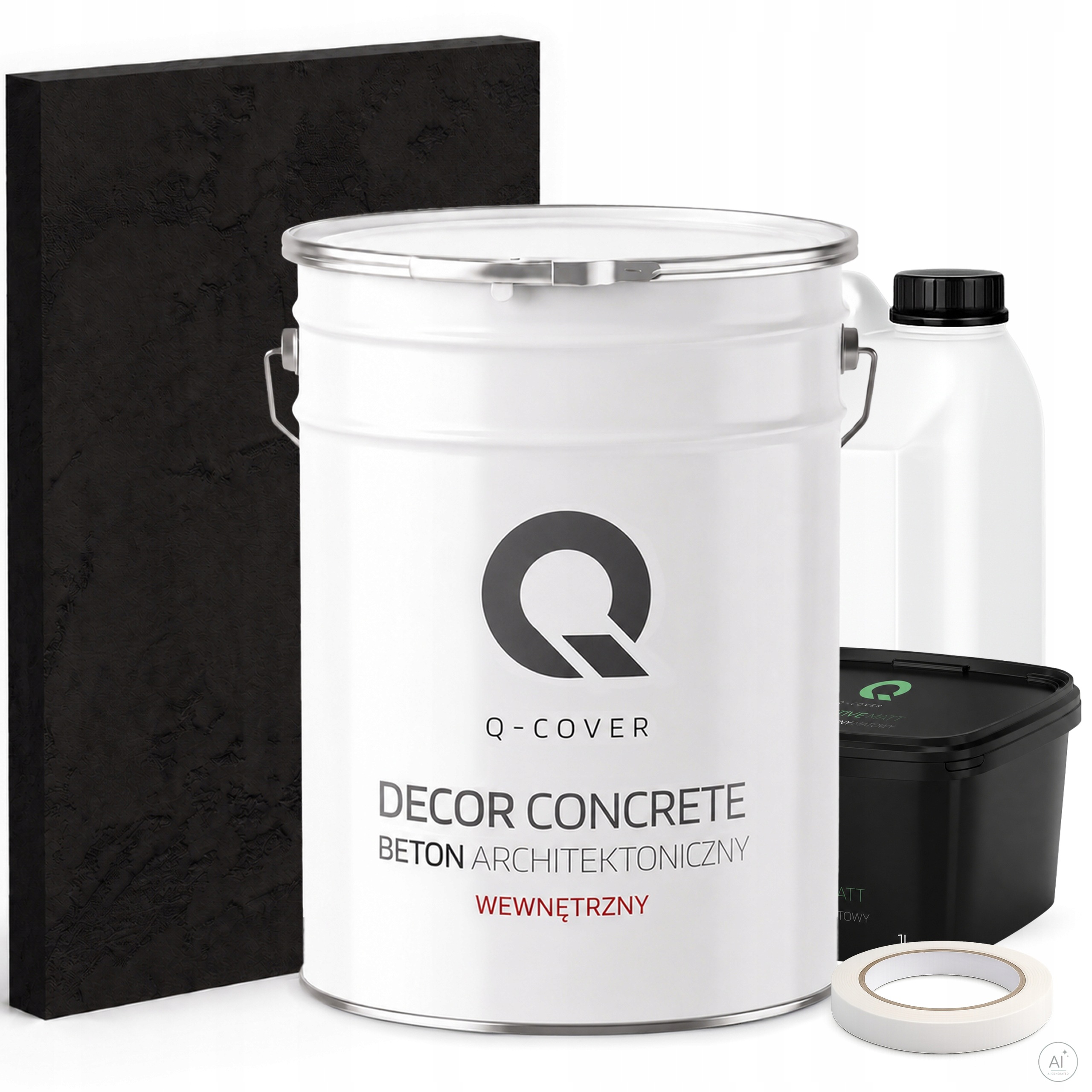 Vnitřní Architektonický Beton Set Černá Ral 9005 19kg Komplet 10m2