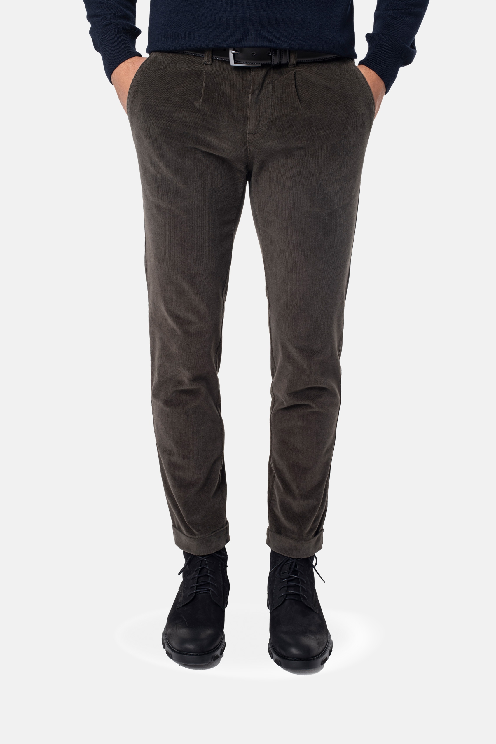 Spodnie Męskie Chino Manzoni 232 Zielone 32/38