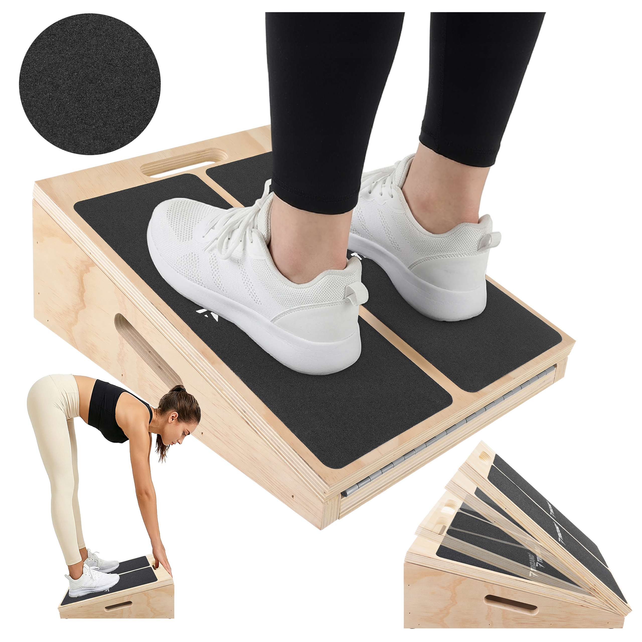 Platforma do Rozciągania Łydek Slant Board Deska Regulowana Zestaw Ćwiczeń