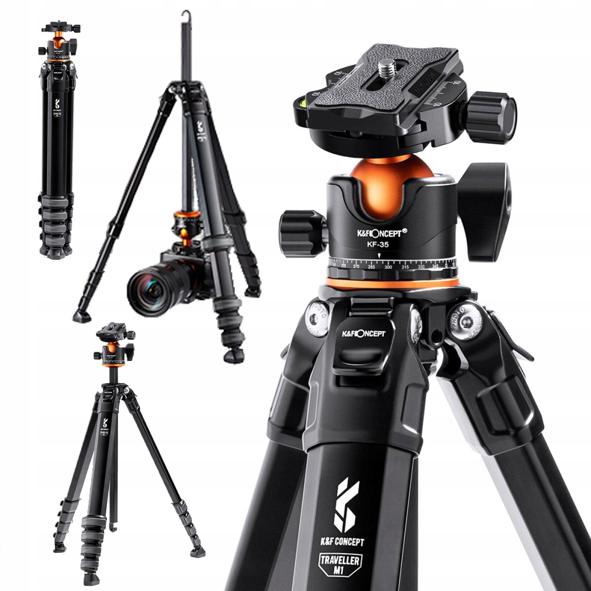 

K&f Statyw Fotograficzny Traveller M1 +Głowica