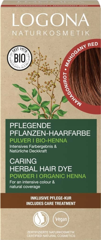 Logona Barva Mahagonově červená 100g Veganská bez amoniaku