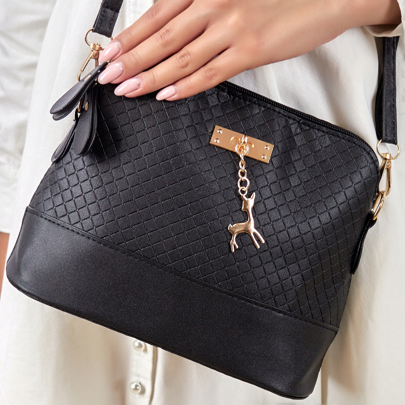 TOREBKA na ramię LISTONOSZKA torba damska mała MIEJSKA klasyczna Marka Miss Glow