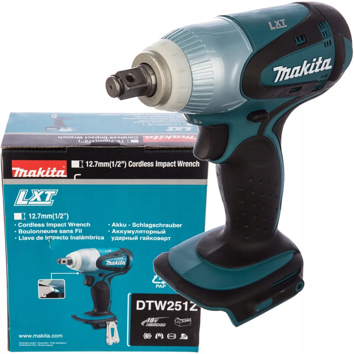 Akumulatorowy Klucz Udarowy Zakrętarka 230Nm 1/2'' 18V Lxt Makita DTW251Z