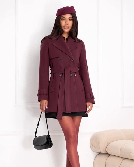 Zartex dámský kabát klasický podzim zima Zuri Mulberry AW26 vel. 38