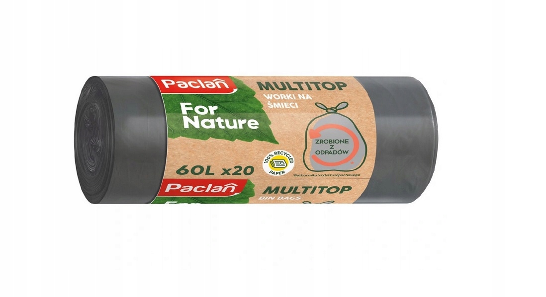 

Worki Na Śmieci Z Recyklingu Paclan 20szt 60l Eko