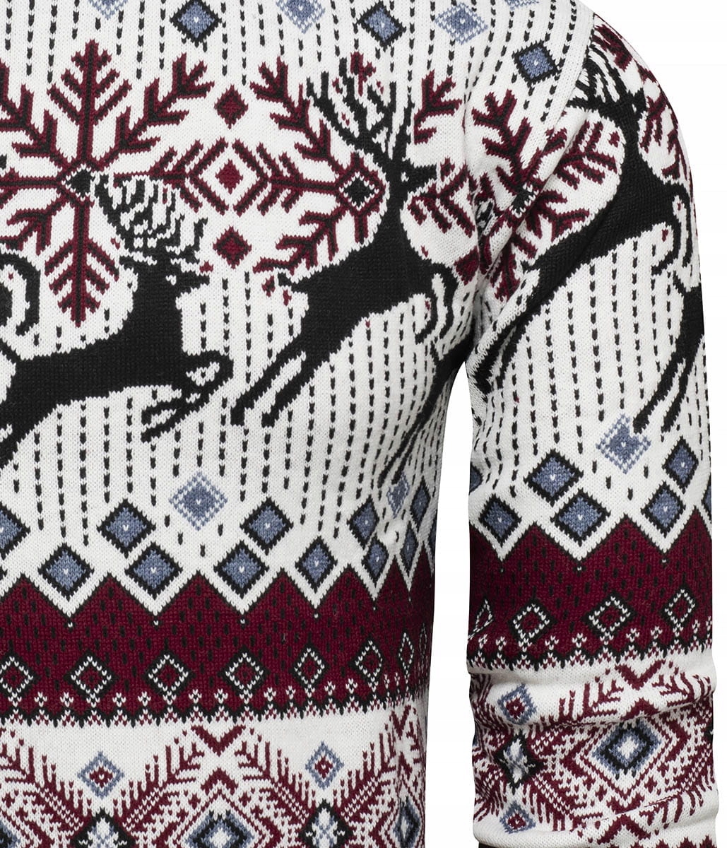 SWETER MĘSKI GOLF NORWESKI Z RENIFERAMI rozmiar 3XL Marka Recea