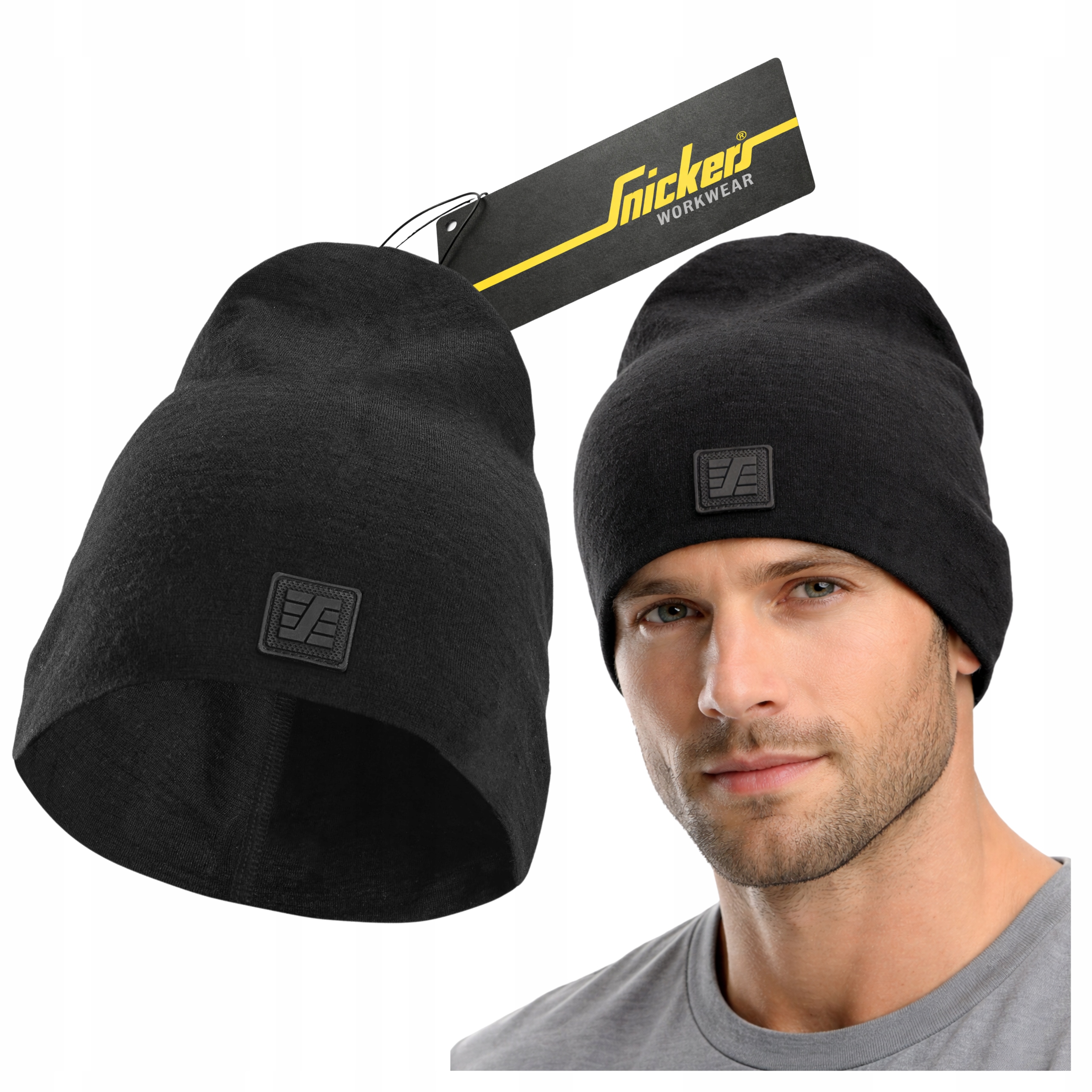 Pánská teplá a elastická zimní čepice typu beanie Snickers 9009 Merino