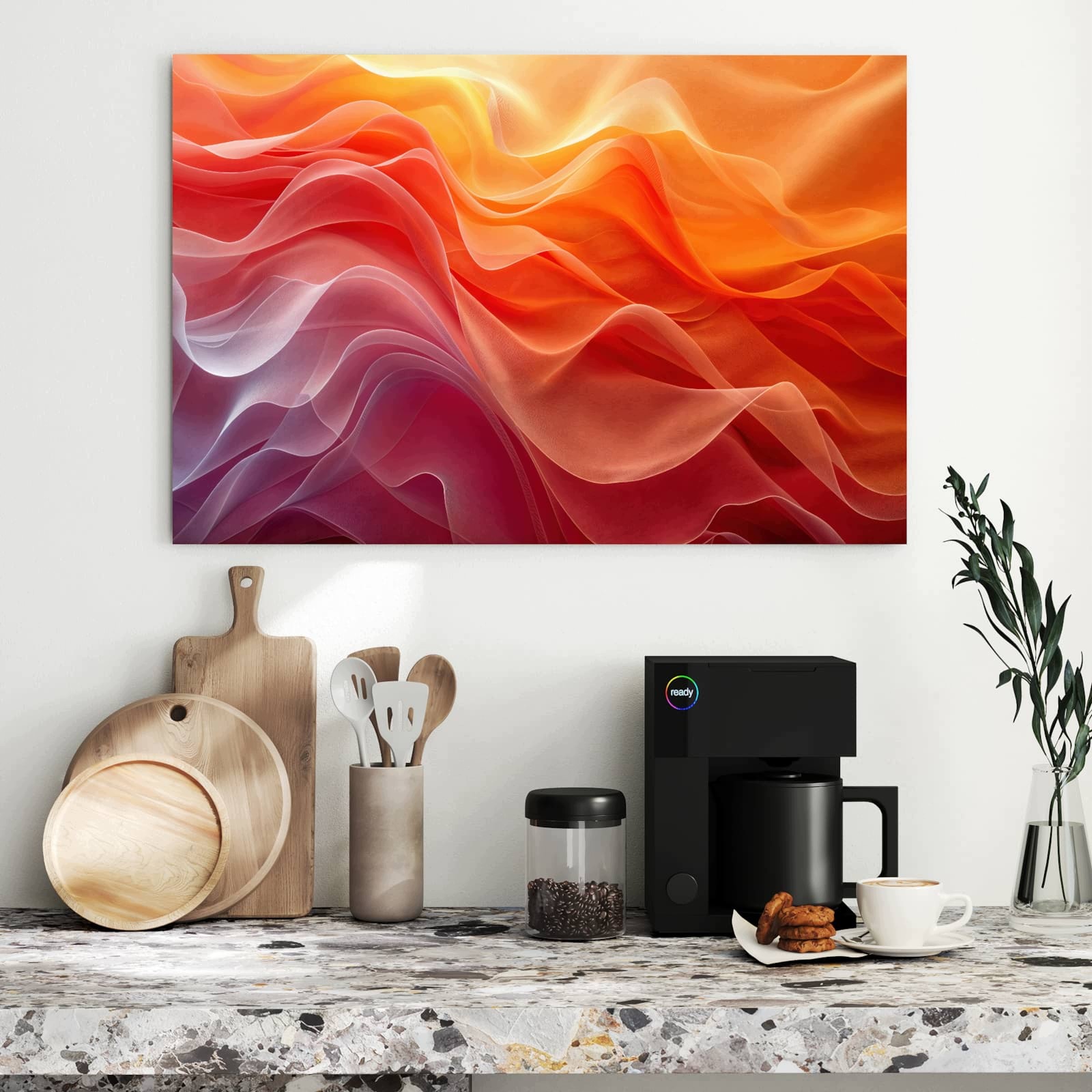 Magnetická tabule Jemné Vír barev 90 × 60 cm