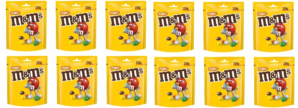 Levně 12x 250g M&M's Arašídy dražé čokoládě, karton