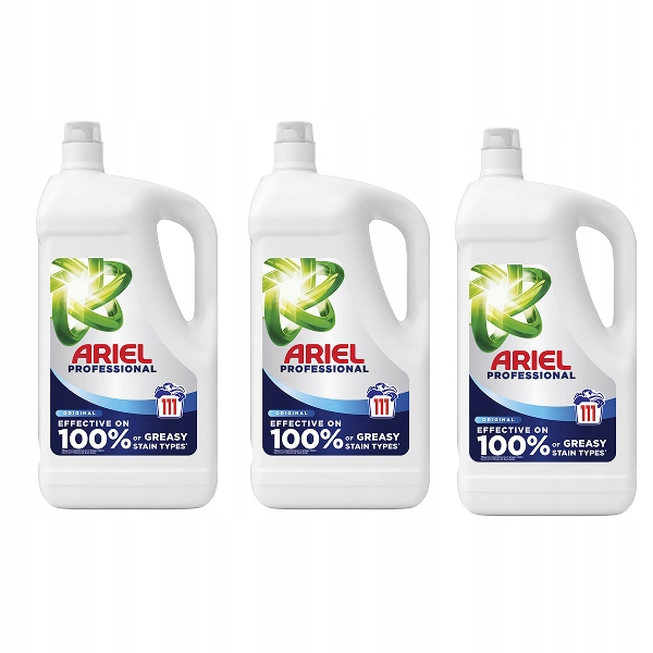 Ariel Professional Pgp płyn do prania białego 3x4,955l 3x111 prań zapas