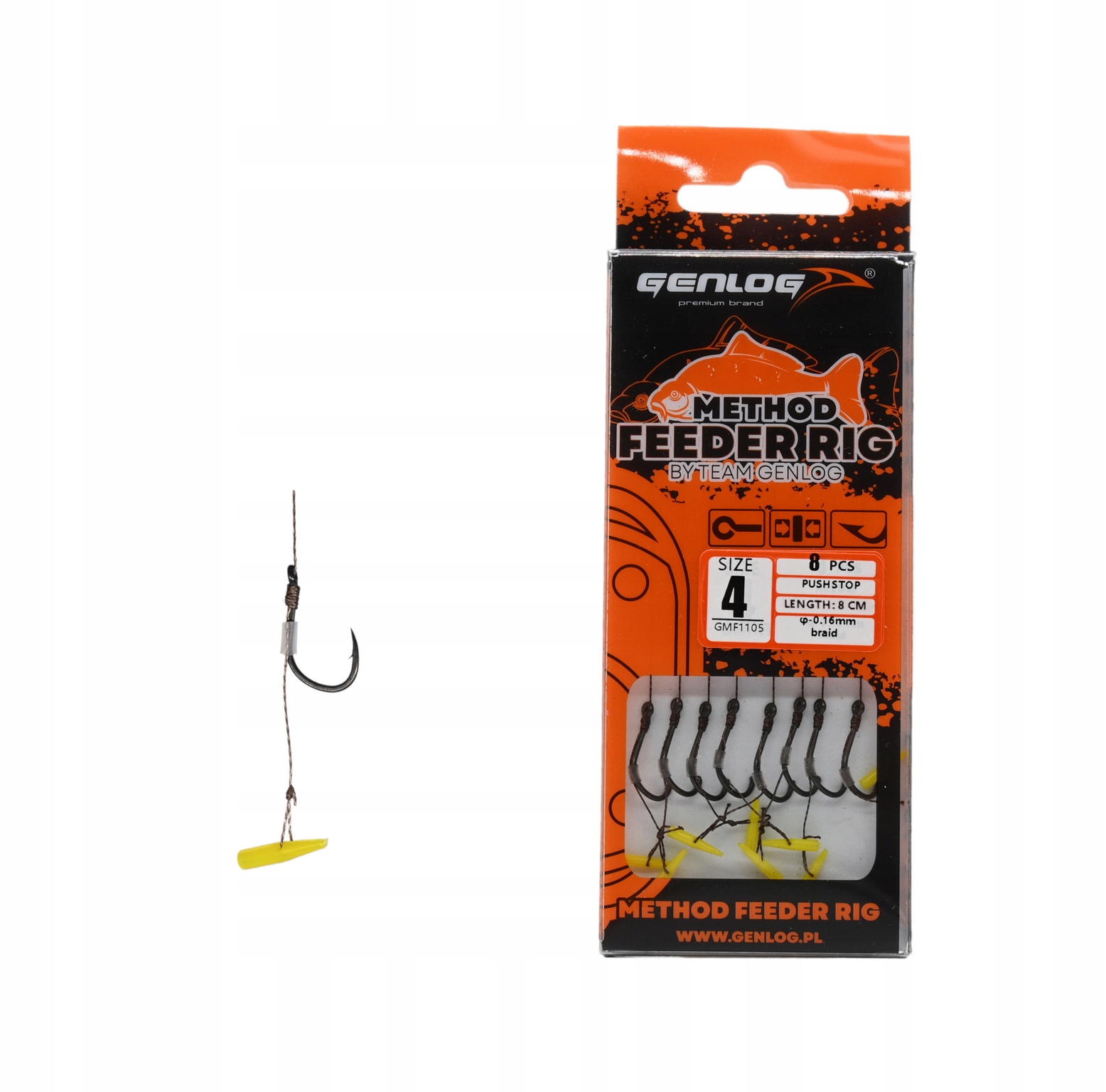 Przypony Genlog Method Feeder Rig Pushstop 4/8cm