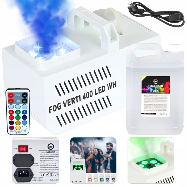 Generátor Vertikálního Kouře, Mlha, Výkonný Kouřový Přístroj, 8 Led Rgbw Diod, Dálkové Ovládání Kapalina