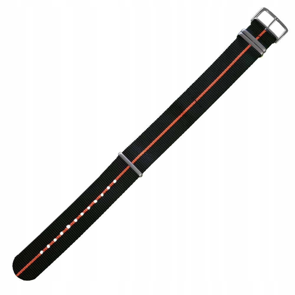 Pásek k hodinkám Traser TS-107419 černý, oranžový 22 mm