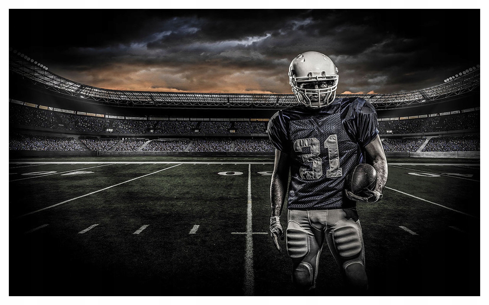 Fototapeta Americký fotbal Noční hra Hráč 31 Stadion 416x254 lepidlo
