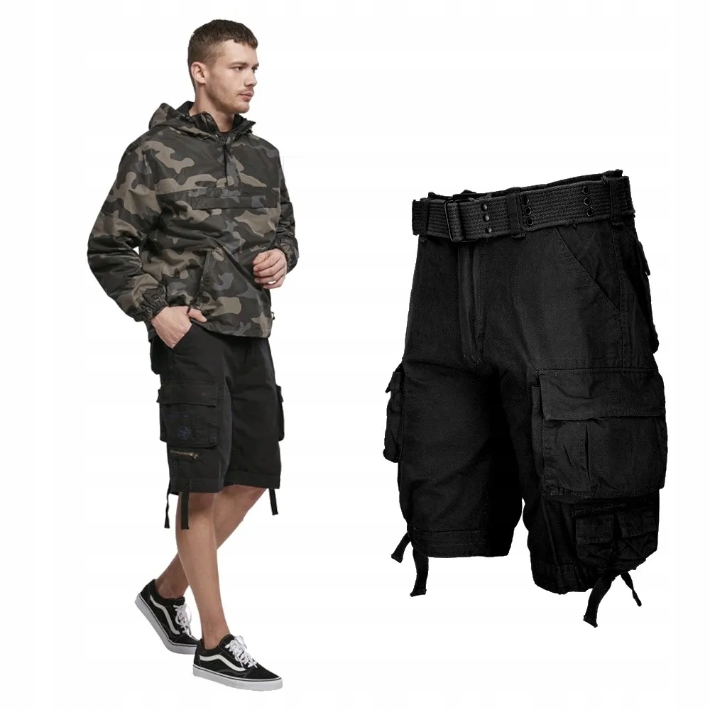 Kraťasy s krátkým rukávem Brandit Savage Vintage černé, velikost XL [XL]
