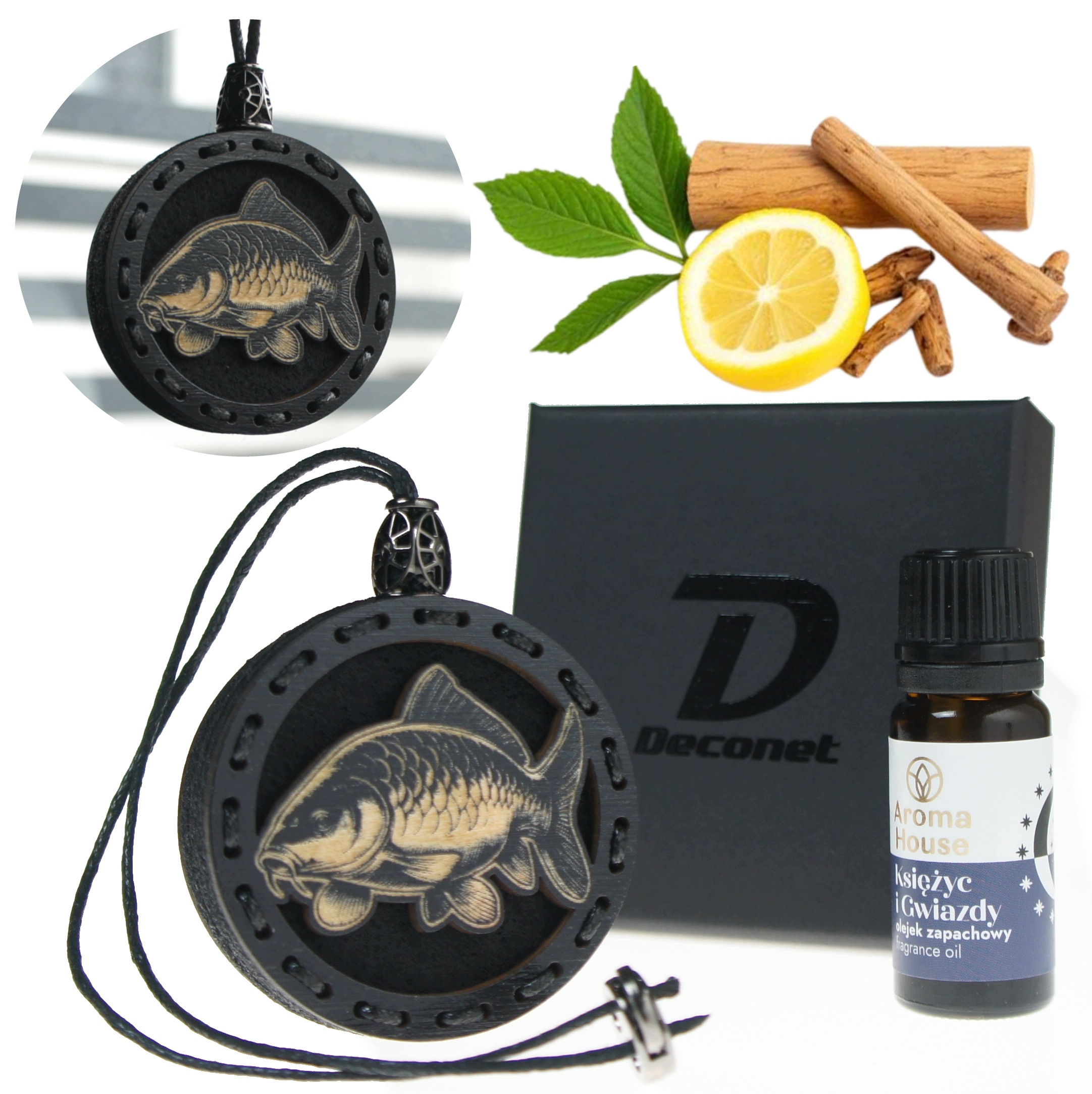 dla wędkarza zapach do samochodu Deconet Black Premium Karp