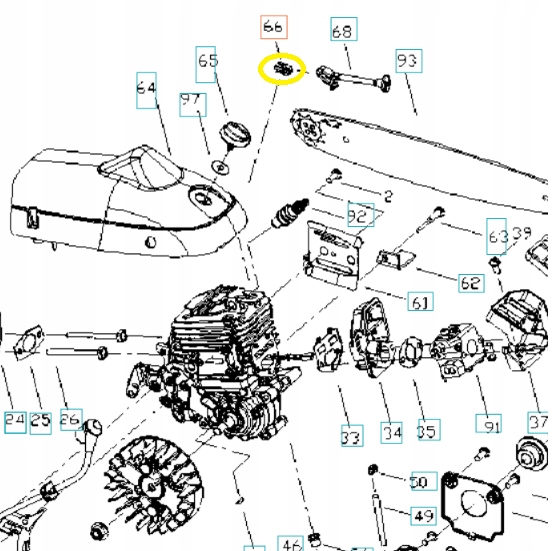 Wspornik P340S Partner Husqvarna 574226201