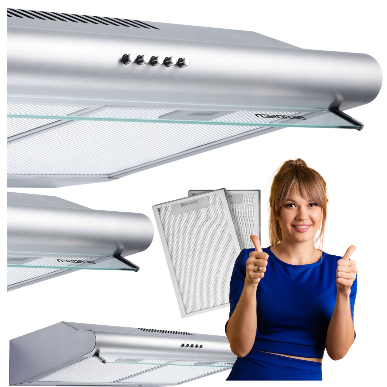 Okap Kuchenny Podszafkowy 60cm Wydajny Pochłaniacz Do Kuchni Nowoczesny