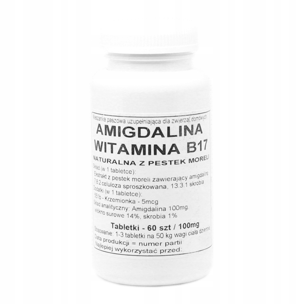 Levně Podkowa Amygdalin Vitamín B17 60 tabletek 100 mg Podkowa