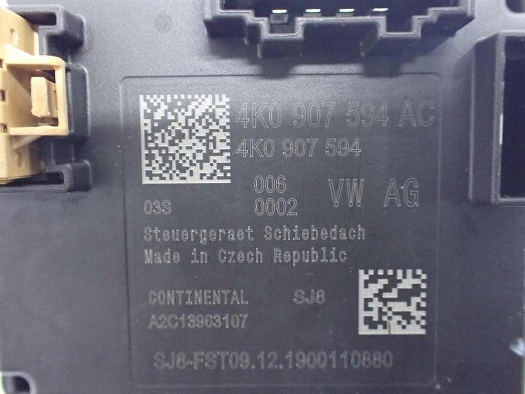 MODUŁ STEROWNIK SZYBERDACHU 4K0907594AC AUDI A5 II F5 8W 20R Typ samochodu Samochody osobowe