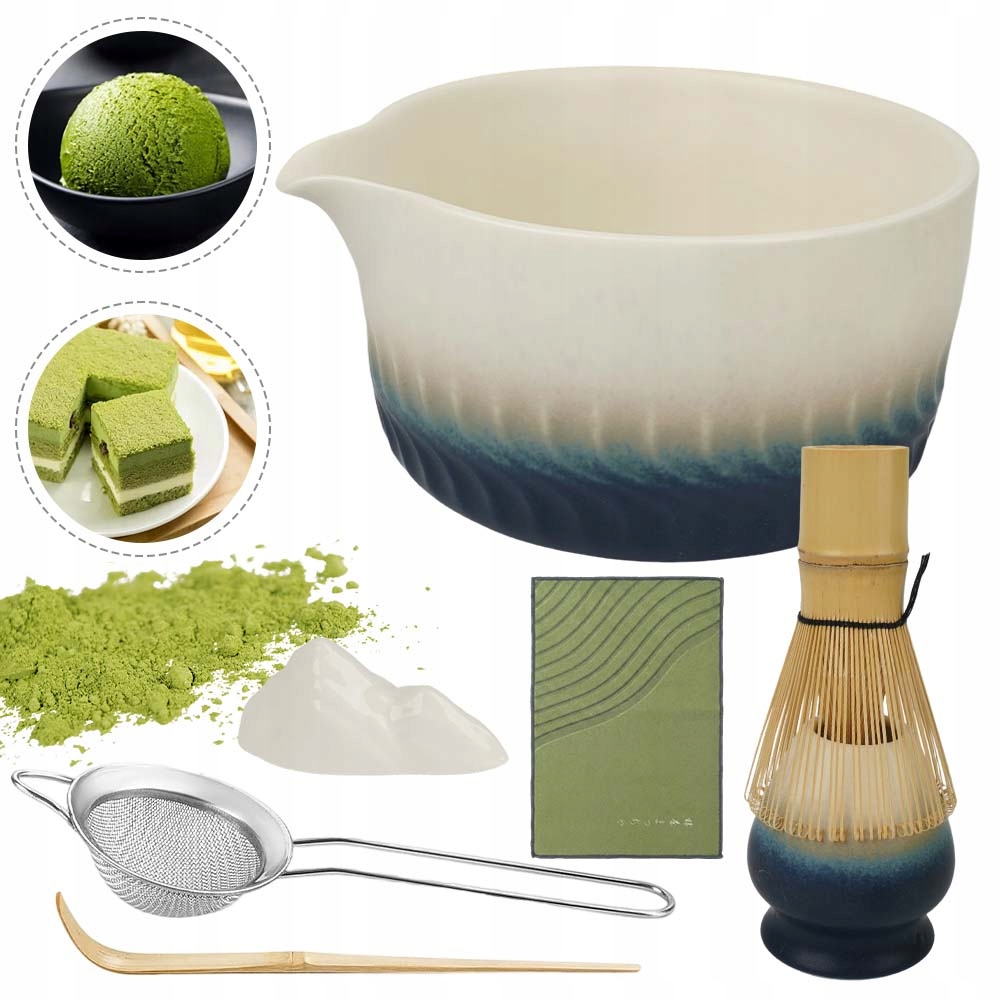 Levně Bambusová Sada Na Výrobu Matchy Šlehací Metla Lžíce Chasen, Metla 7V1