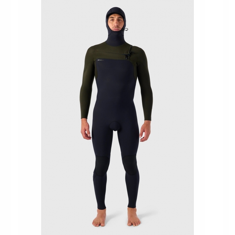 Pianka Męska ONeill Hyperfreak 5/4+ Chest Zip Full Hood Black/Ranger roz XL