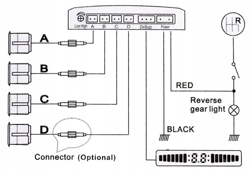 Датчики заднего хода HANTOM BS 512-S4