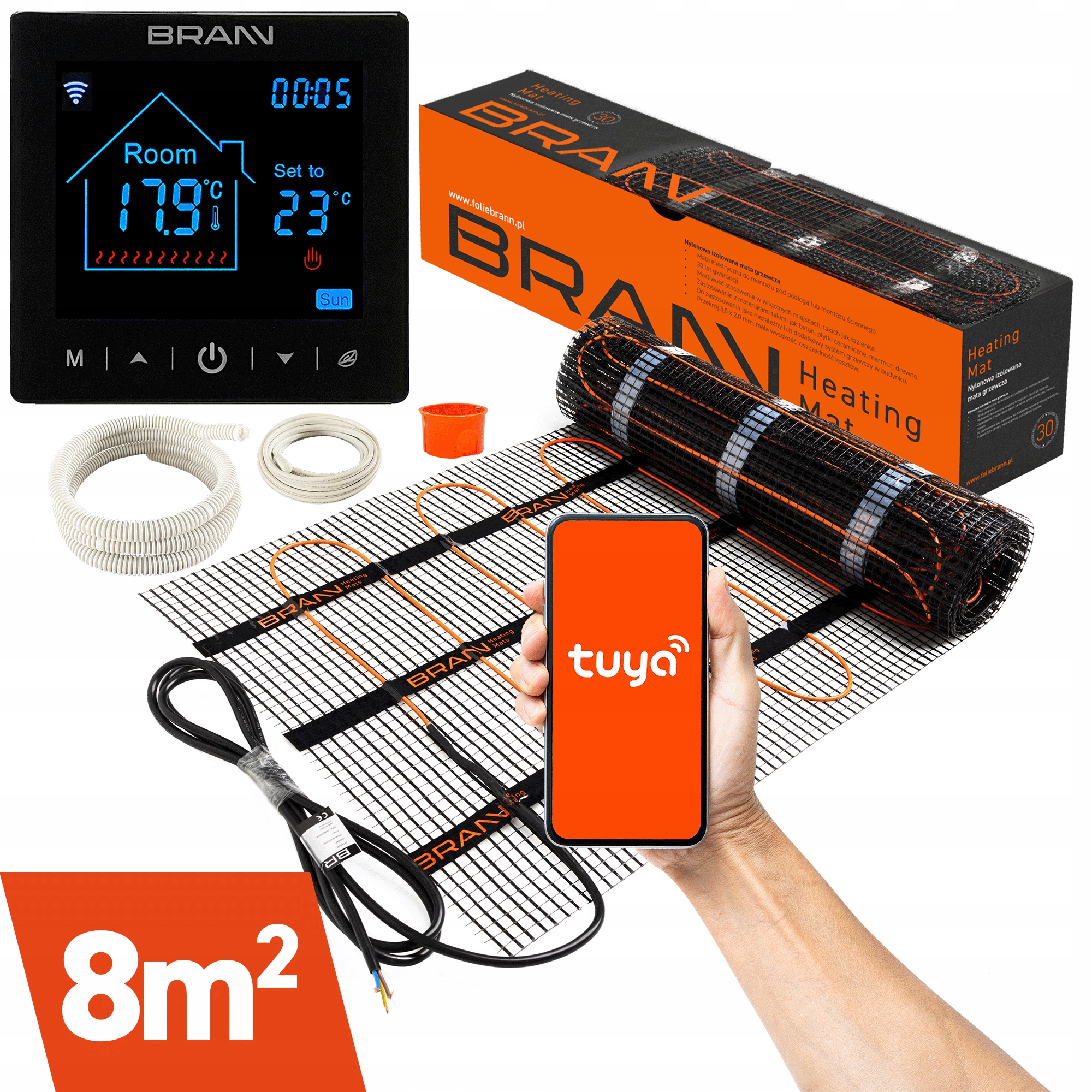

Mata Grzewcza 150W/m2 sterownik termostat Tuya 8m2