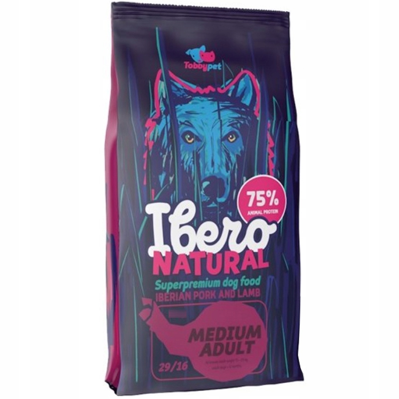 Levně Ibero Natural Střední Dospělé Ireberijské Veřové A Jehněčí Maso 12 Kg