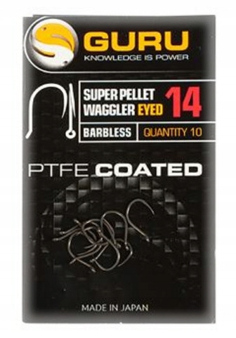 Haczyki Guru Pellet Waggler Eyed Barbless 12 10sztuk