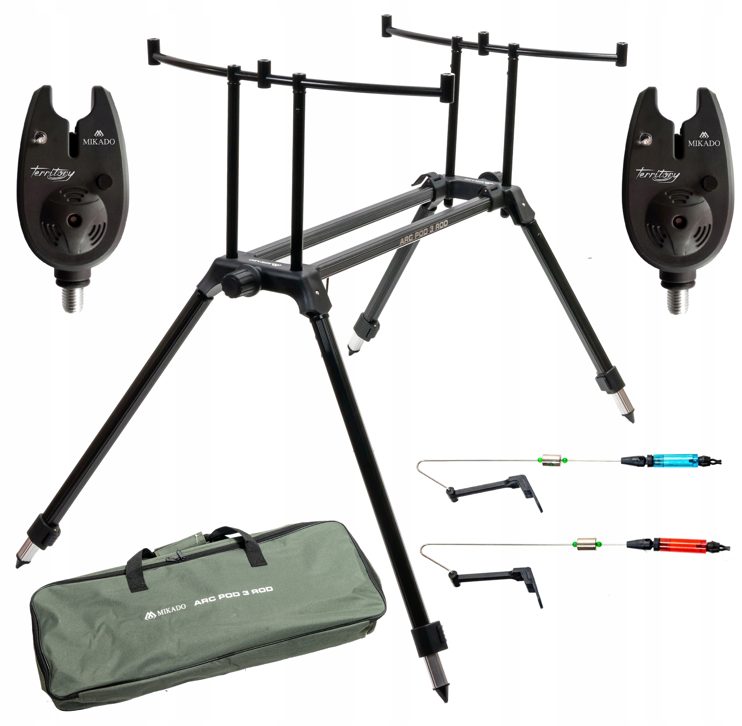 Stojak Karpiowy Mikado 2xSygnalizator 2x Swinger