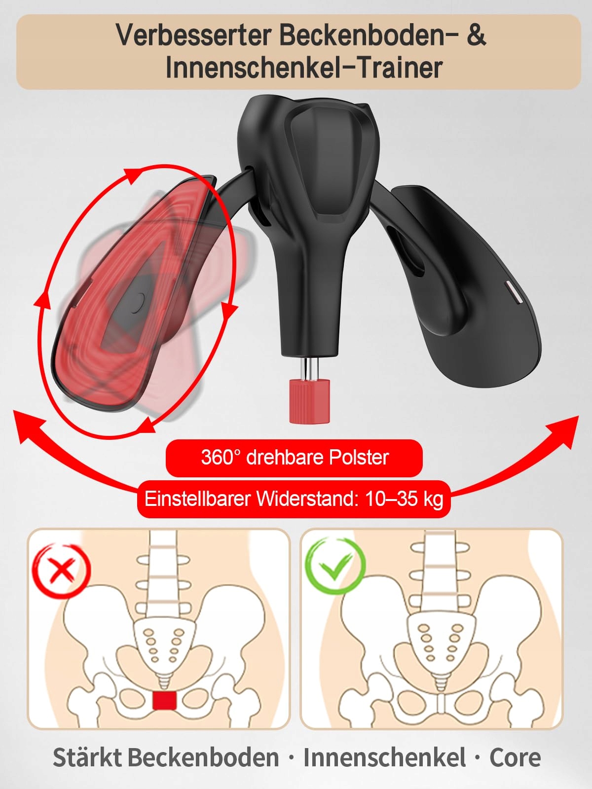 BECKENBODEN Trener Uda 35kg Regulowany Kegel Do Ćwiczeń w Domu — miniatura 2