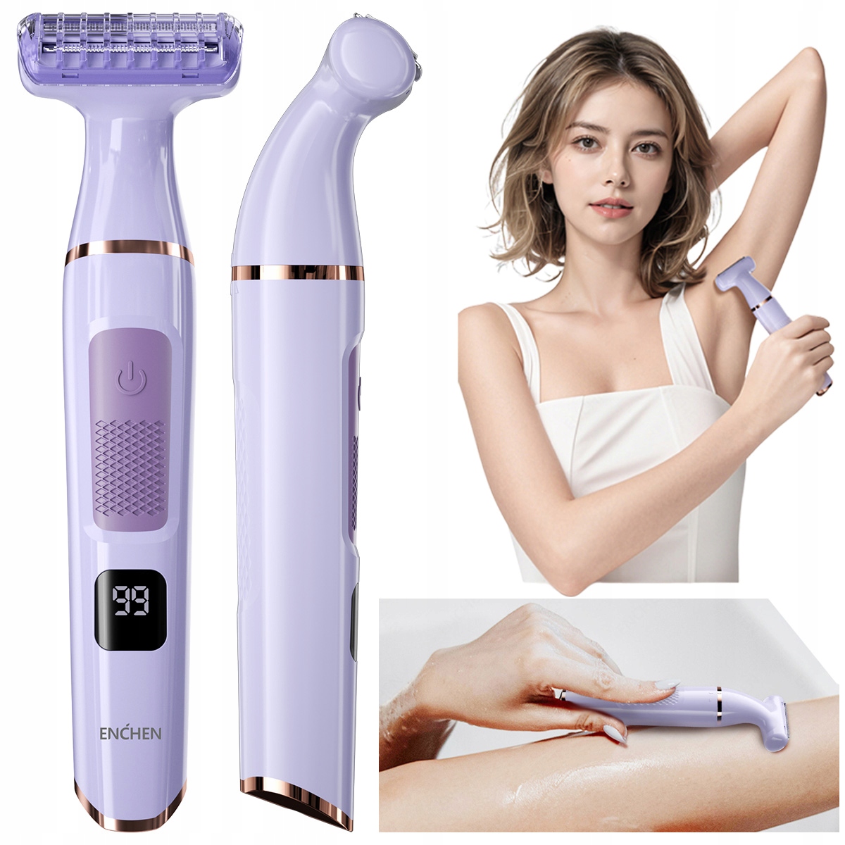 Dámský zastřihovač Enchen A1 Strojek na stříhání bikin a podpaží nohou Usb-c