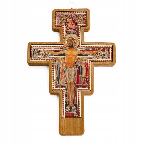 

Krzyż Franciszkański Z San Damiano 17 cm jasny