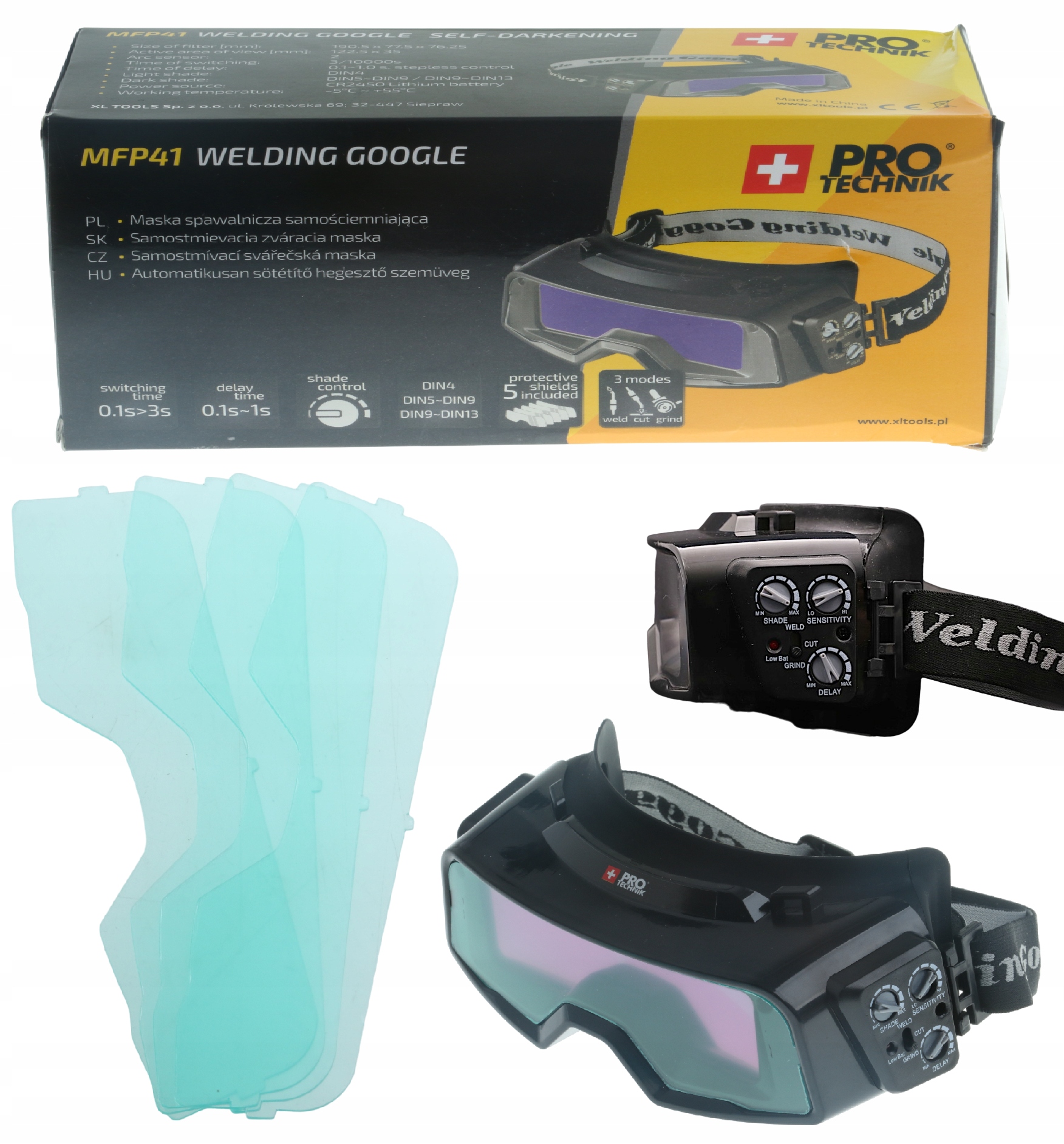 Maska Spawalnicza Samościemniająca Gogle Okulary Do Spawania Automatyczne