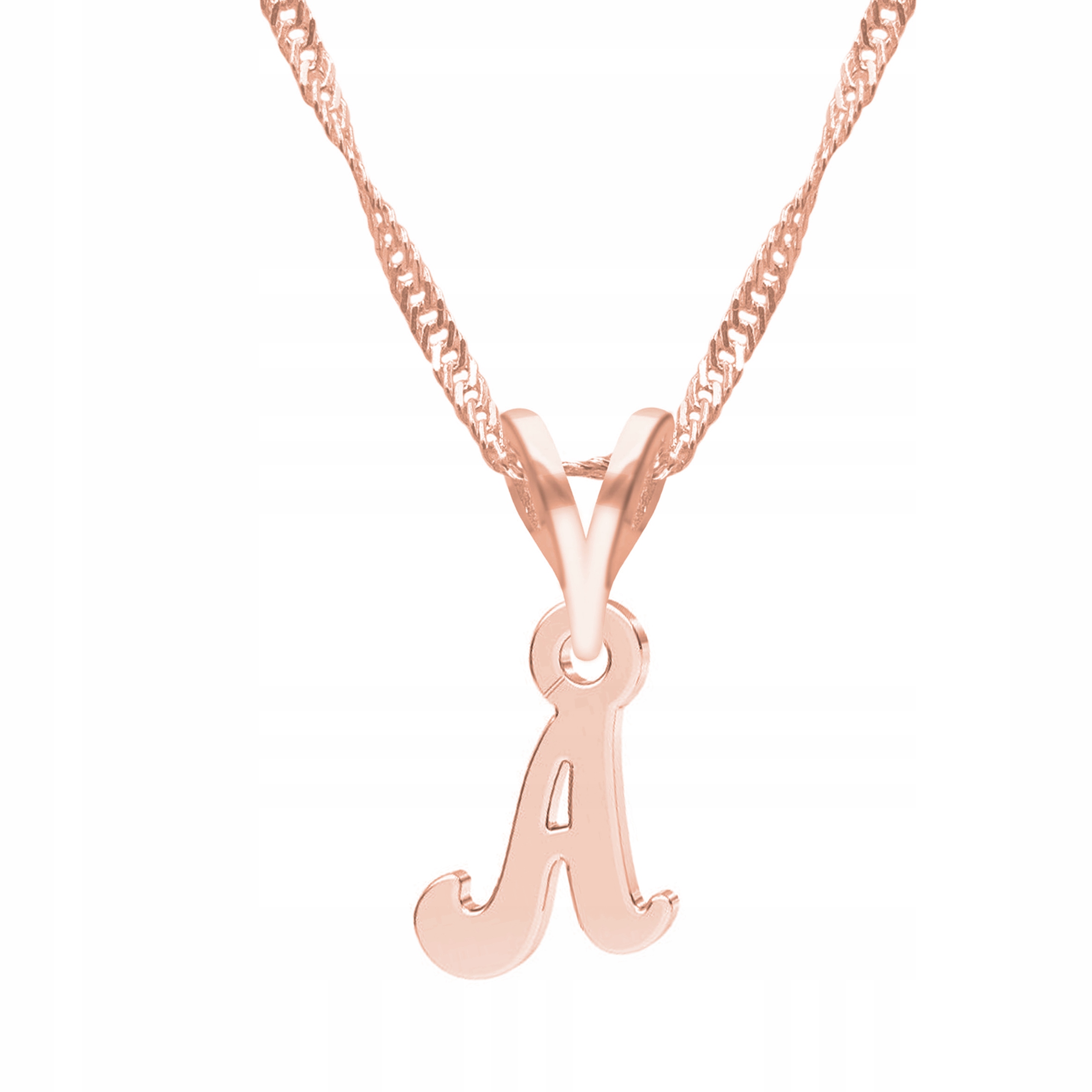 Řetízek zlatý náhrdelník 925 Písmeno A
