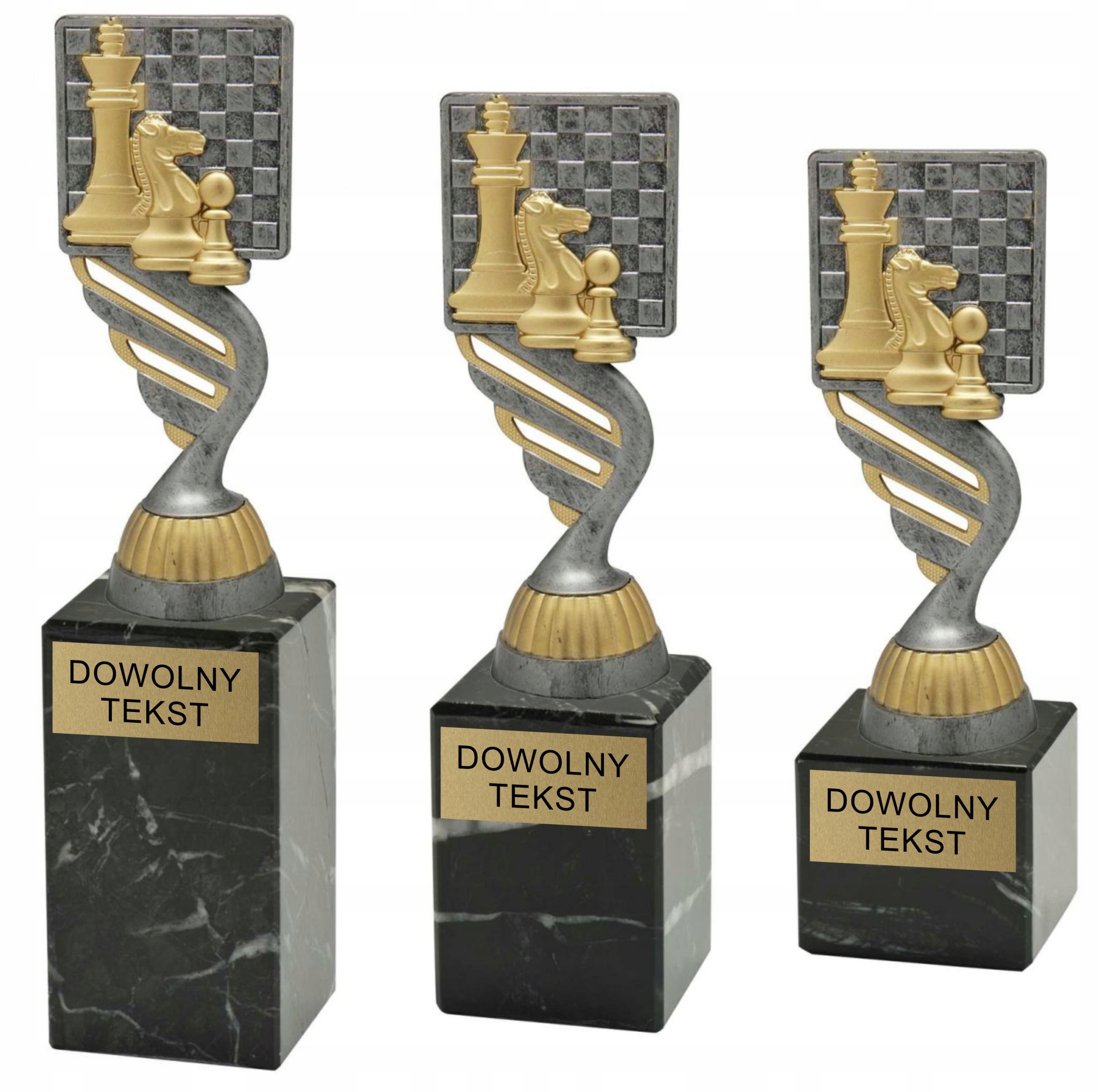 Statuetka szachy, Figurka szachy 18/21/23 cm tabliczka z dowolnym tekstem