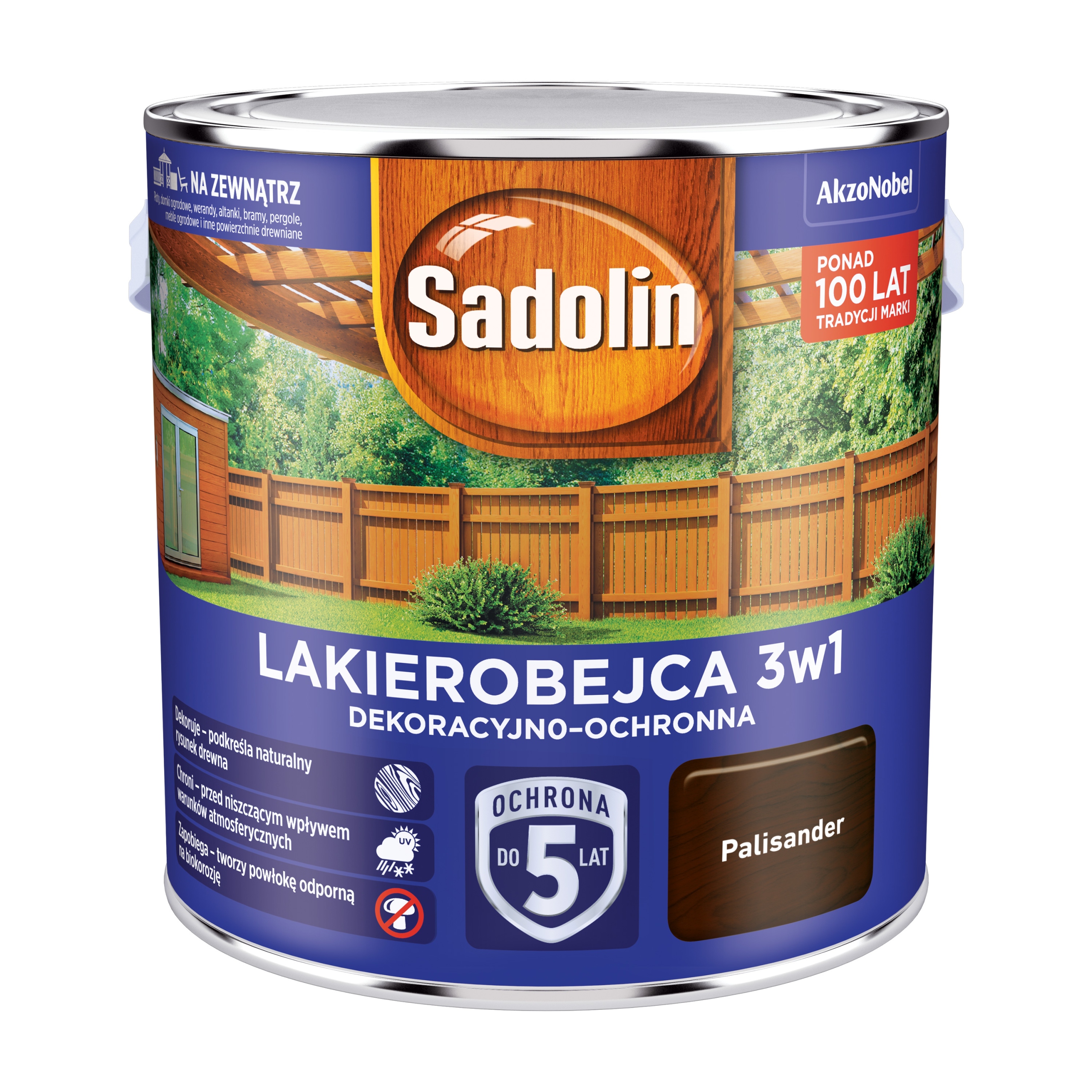 Sadolin Lakobejca 3v1 Dekoračně-ochranná 2,5L Palisandr