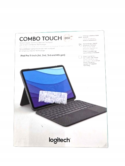 DEFEKT Klawiatura Logitech COMBO TOUCH iPad Pro 11 QWERTZ 18C64 Interfejs urządzenia Smart Connector