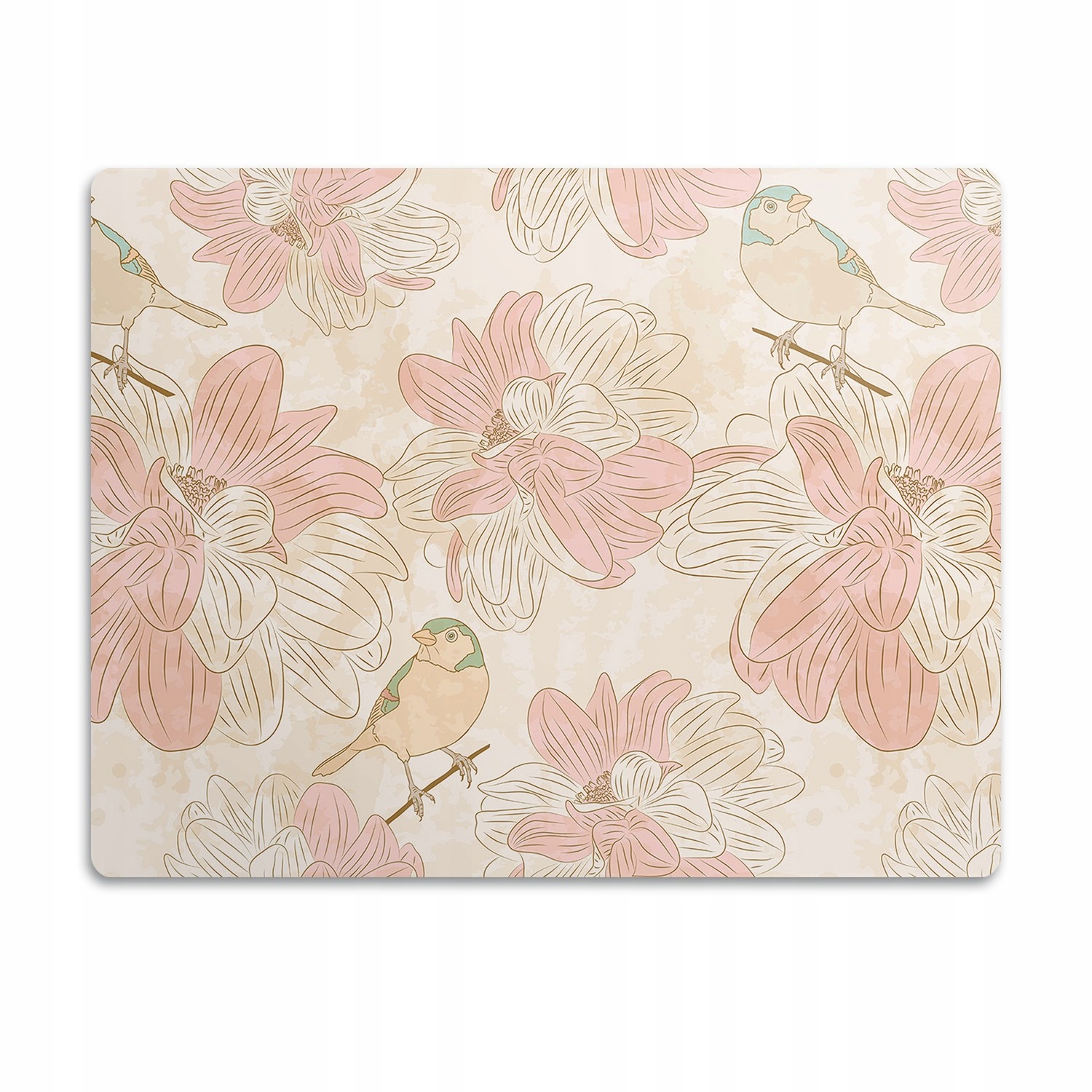 Levně Pro psa podložka pod misku Béžoví ptáci 90x60 cm