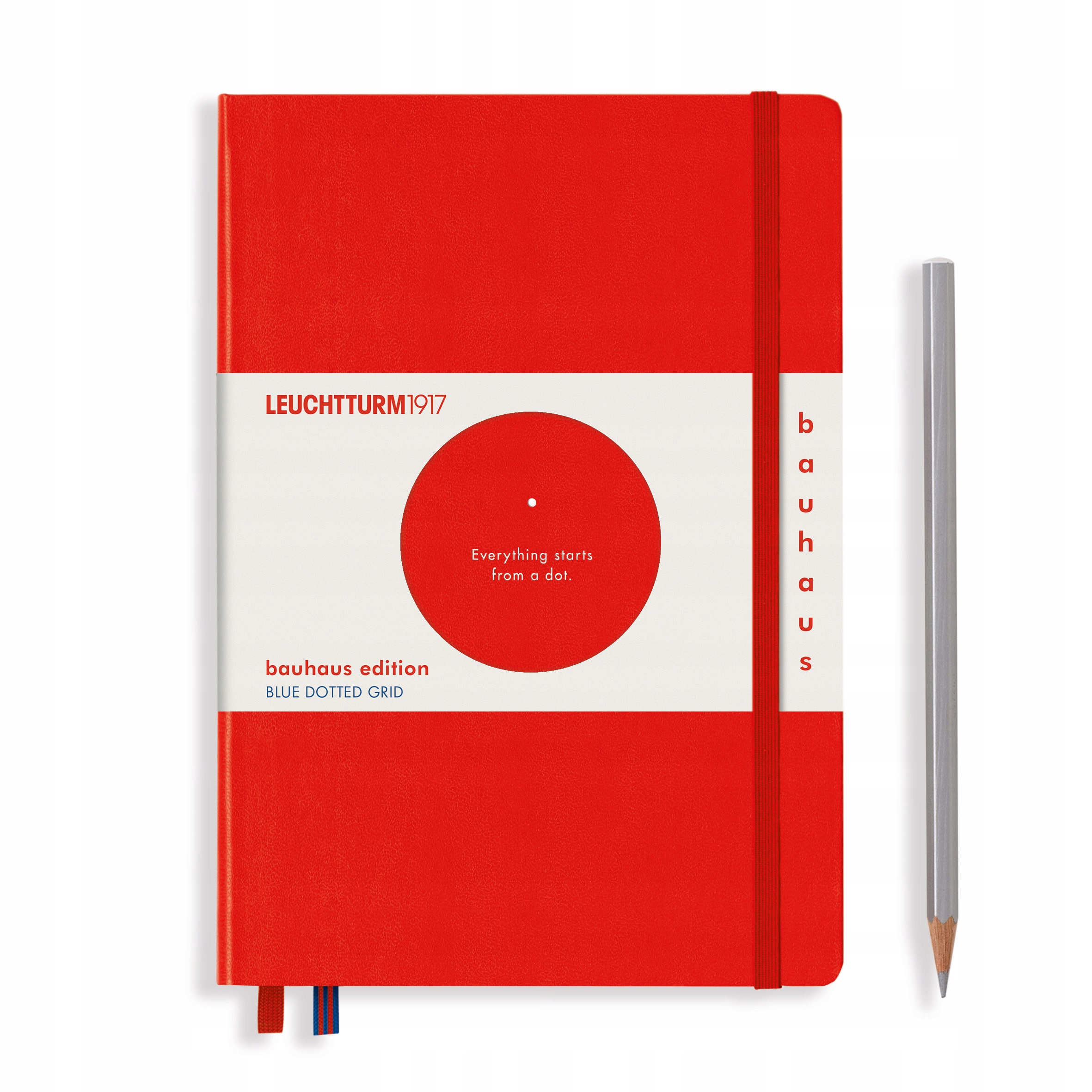 Notatnik Leuchtturm1917 Bauhaus Medium A5, Kropki, Czerwony