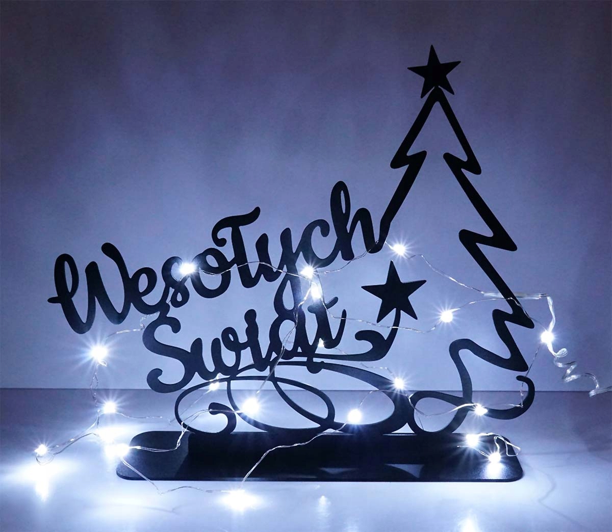 CHOINKA metalowa LOFT ŚWIĄTECZNA WESOŁYCH ŚWIĄT! Motyw Choinka