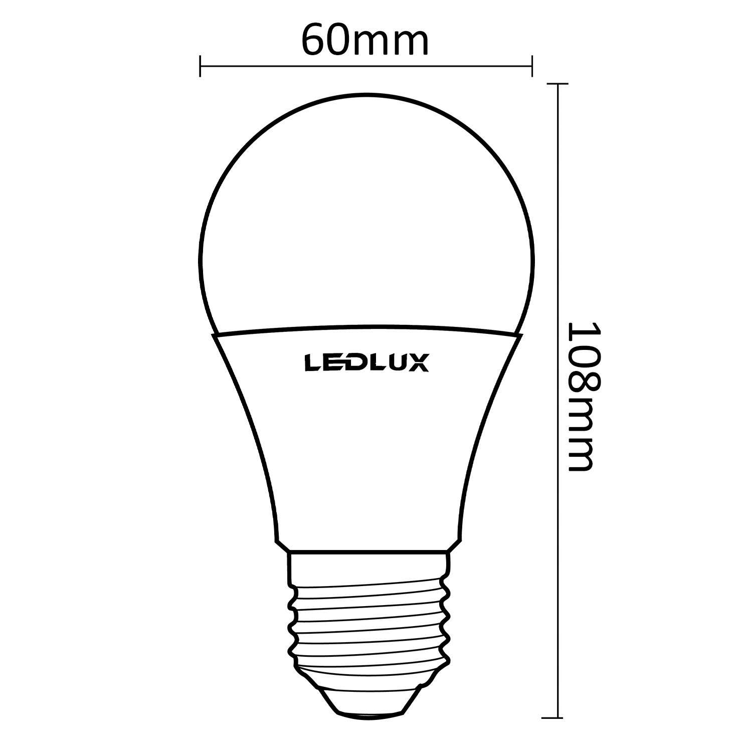 Żarówka LED E27 10W =100W SMD 3000K ciepła Premium LEDLUX nie mruga Klasa efektywności energetycznej F