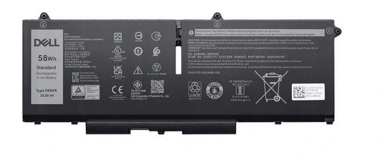 Originálna batéria Dell 58Wh FK0VR (8P81K) Latitude 5430, 7430