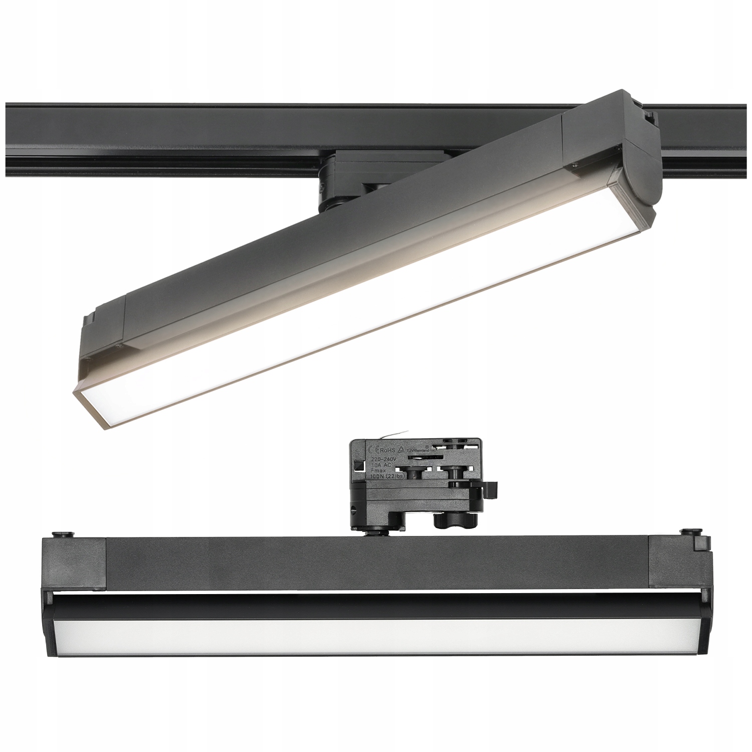 Led reflektorová lampa 36W 4000K 3800lm Stropní svítidlo Černá